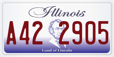 IL license plate A422905