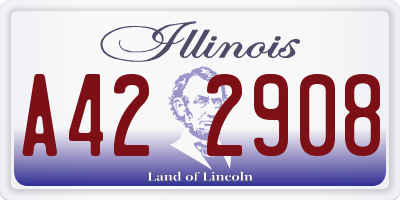 IL license plate A422908
