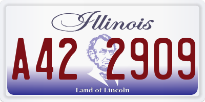 IL license plate A422909