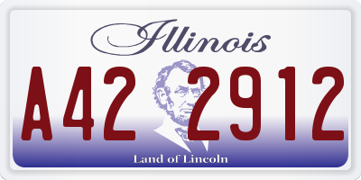 IL license plate A422912