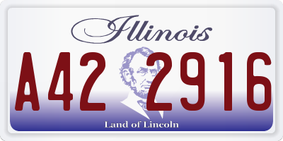IL license plate A422916