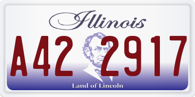 IL license plate A422917