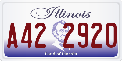 IL license plate A422920
