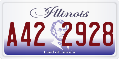 IL license plate A422928