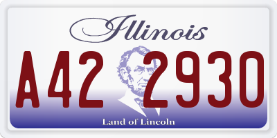 IL license plate A422930