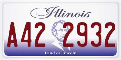 IL license plate A422932