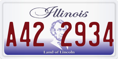 IL license plate A422934