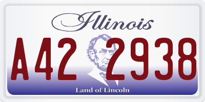 IL license plate A422938