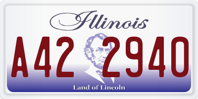 IL license plate A422940