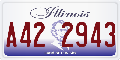 IL license plate A422943