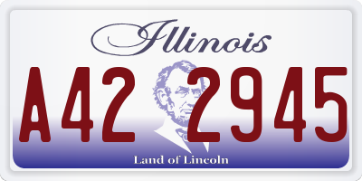 IL license plate A422945