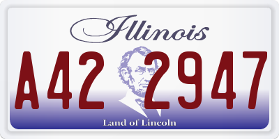 IL license plate A422947