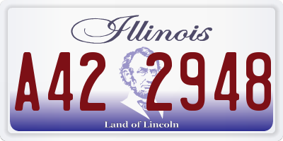 IL license plate A422948