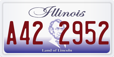IL license plate A422952