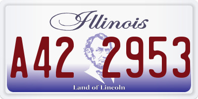 IL license plate A422953