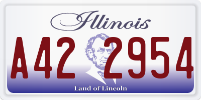 IL license plate A422954
