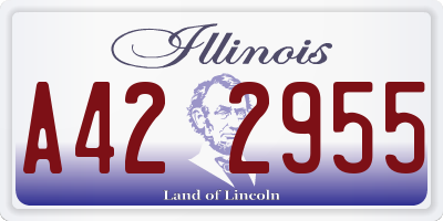 IL license plate A422955