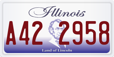 IL license plate A422958