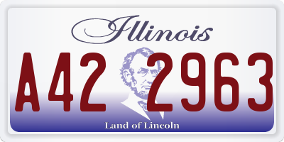 IL license plate A422963