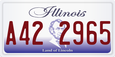 IL license plate A422965