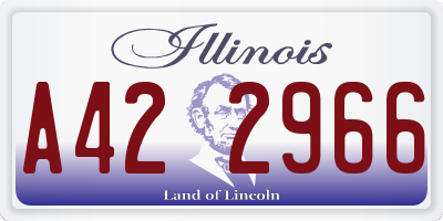 IL license plate A422966