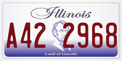 IL license plate A422968