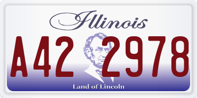 IL license plate A422978