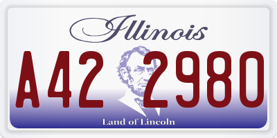 IL license plate A422980