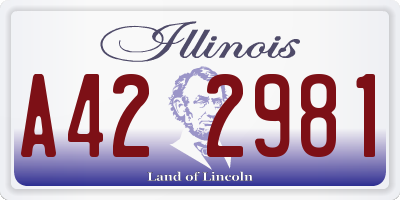 IL license plate A422981