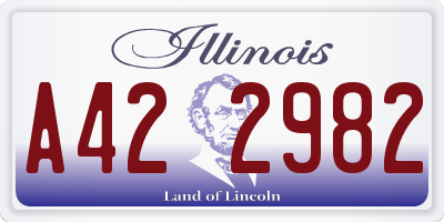 IL license plate A422982