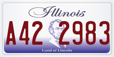 IL license plate A422983