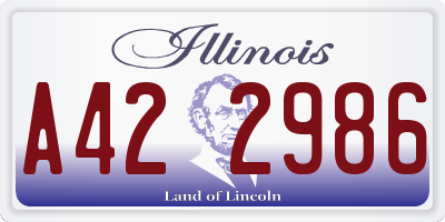 IL license plate A422986