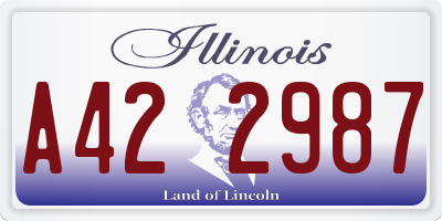 IL license plate A422987