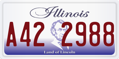 IL license plate A422988