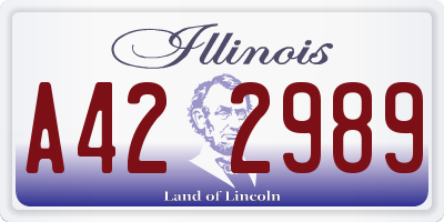 IL license plate A422989