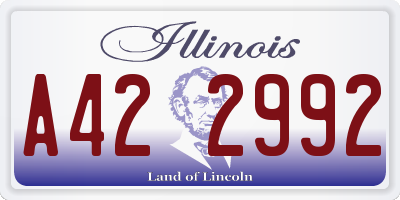 IL license plate A422992
