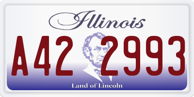 IL license plate A422993