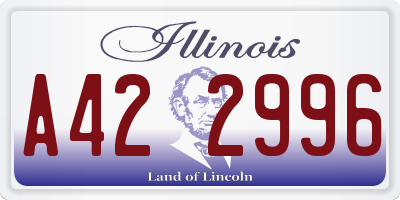 IL license plate A422996