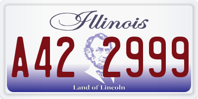 IL license plate A422999