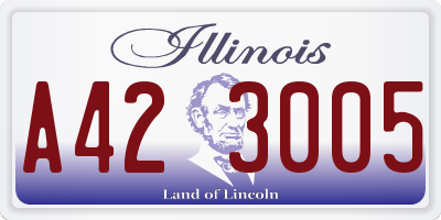 IL license plate A423005