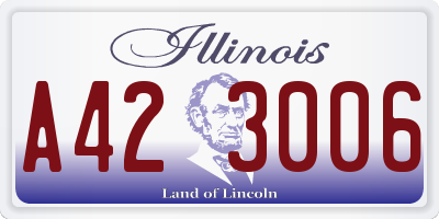 IL license plate A423006