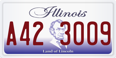 IL license plate A423009