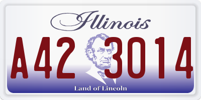 IL license plate A423014