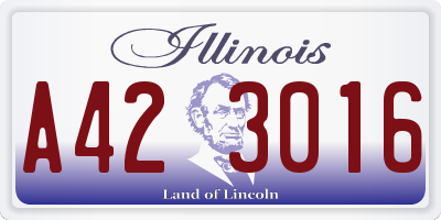 IL license plate A423016