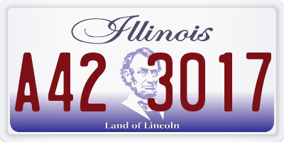 IL license plate A423017