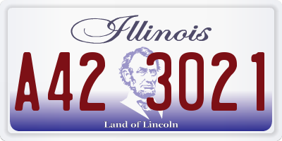 IL license plate A423021