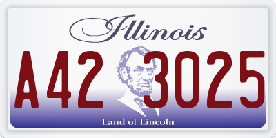 IL license plate A423025