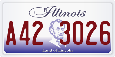 IL license plate A423026