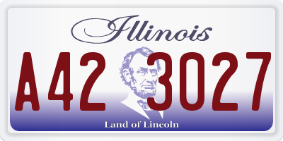 IL license plate A423027
