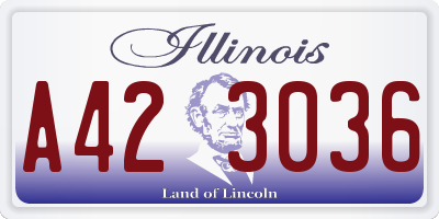 IL license plate A423036